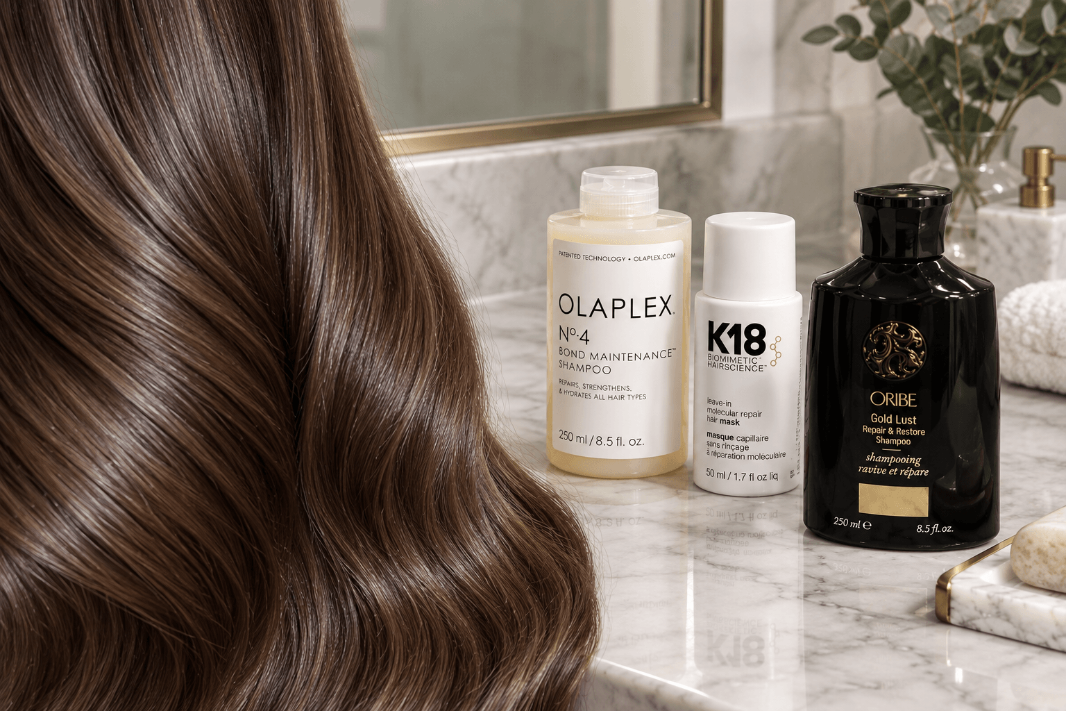 مقایسه بطری‌های کوچک تریتمنت موی Olaplex و K18